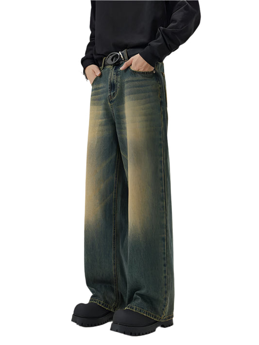 Men’s Vintage Denim Distressed Baggy Jeans