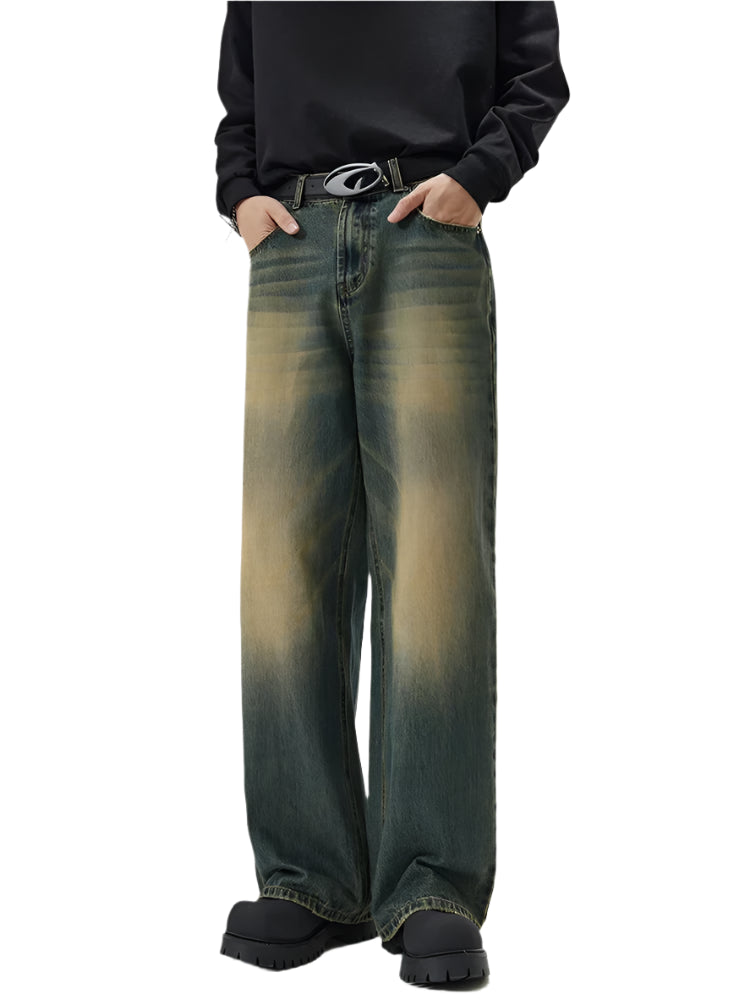 Men’s Vintage Denim Distressed Baggy Jeans