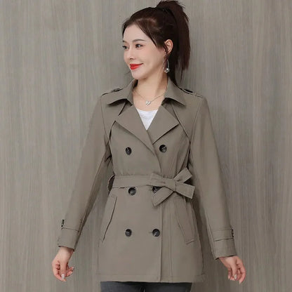 Women's 2024 Belted Spring Windbreaker