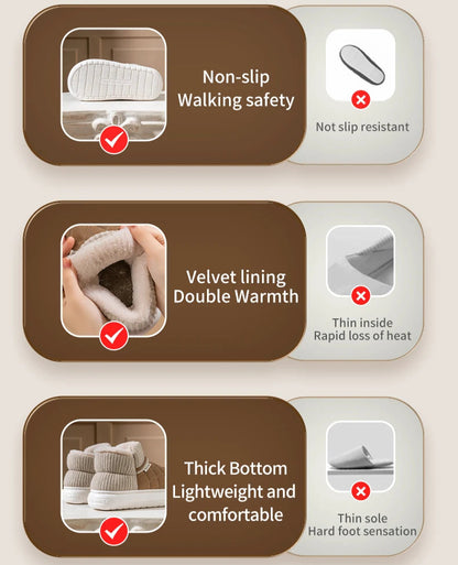 Product features with text on warmth and comfort
