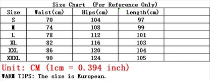 Size chart for pants with measurement points and text instructions on a white background