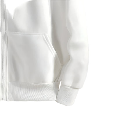 White jacket on a textured stone wall