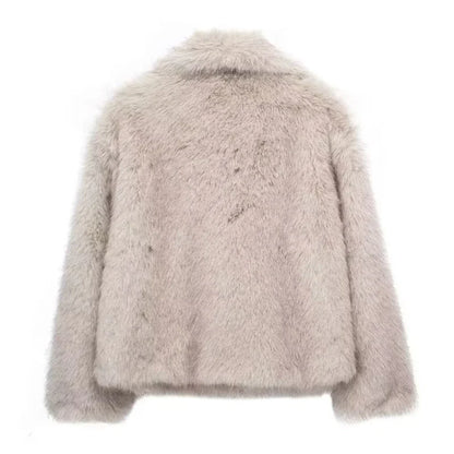 Women's 2024 Plush Faux Fur Coat