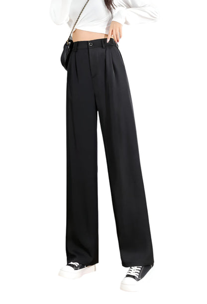Women's High-Waist Wide-Leg Suit Pants