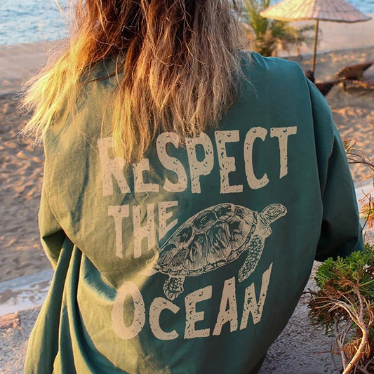 "Respect The Ocean" Turtle Tee