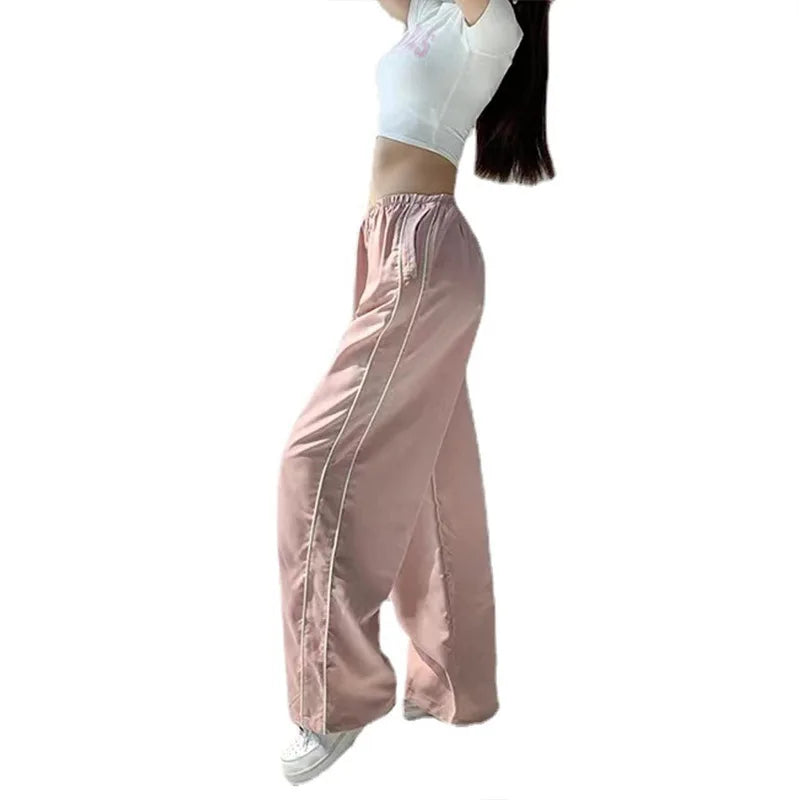 Y2K Drawstring Cargo Parachute Pants