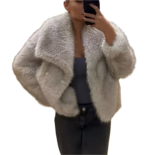 Women's 2024 Plush Faux Fur Coat