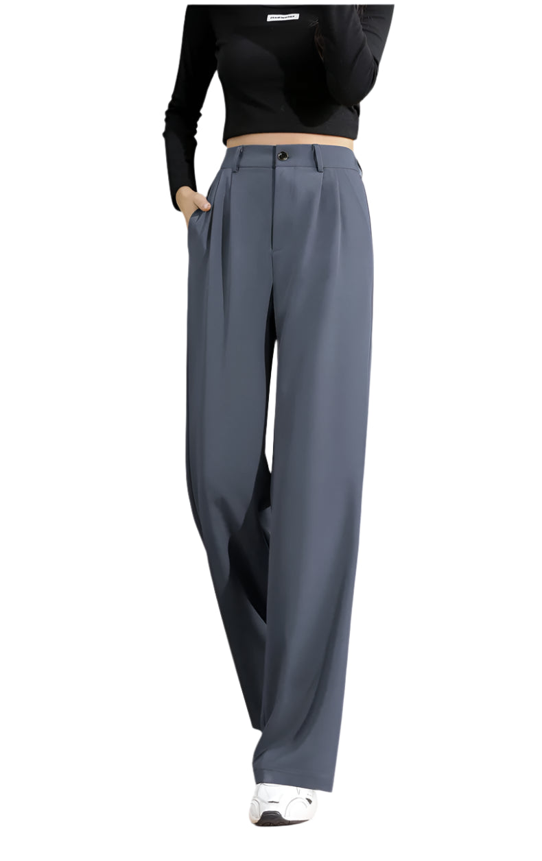 Women's High-Waist Wide-Leg Suit Pants