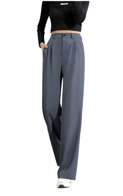 Women's High-Waist Wide-Leg Suit Pants