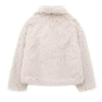 Women's 2024 Plush Faux Fur Coat