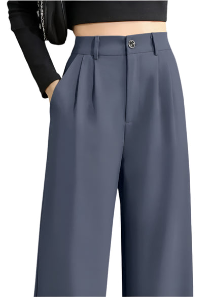 Women's High-Waist Wide-Leg Suit Pants