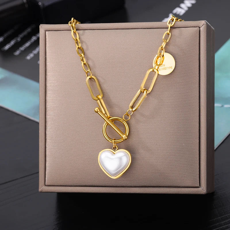 315L Gold Heart Layered Necklace