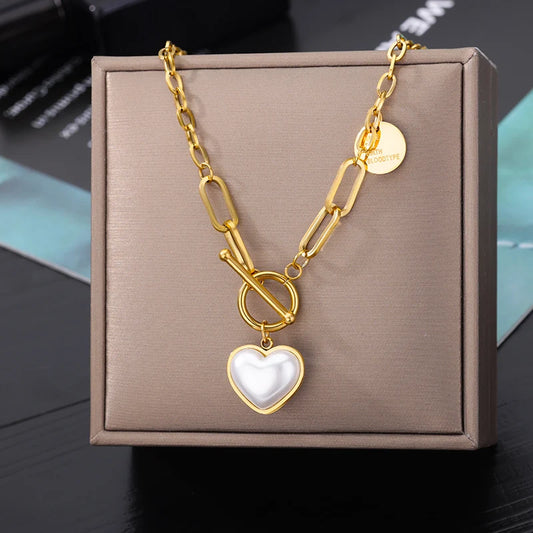 315L Gold Heart Layered Necklace