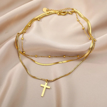 315L Gold Heart Layered Necklace