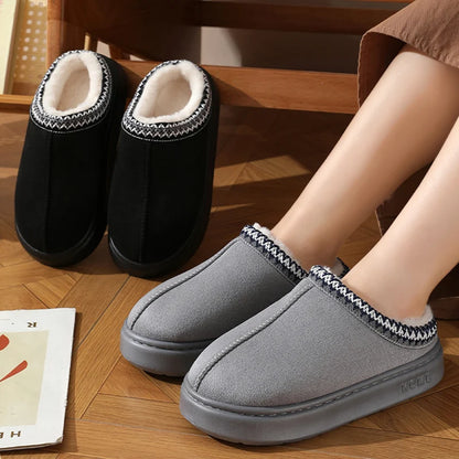 Fluffy Winter Platform Slippers