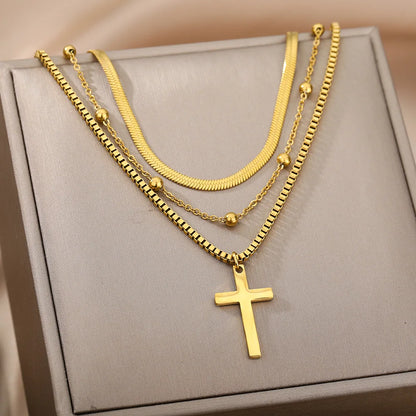 315L Gold Heart Layered Necklace