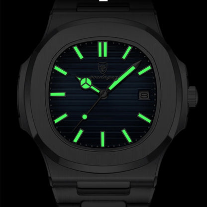 Square Stainless Steel Quartz Watch