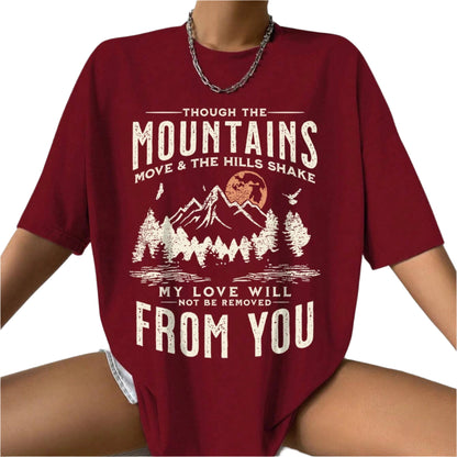 Sunset Mountain & Sun Print Top