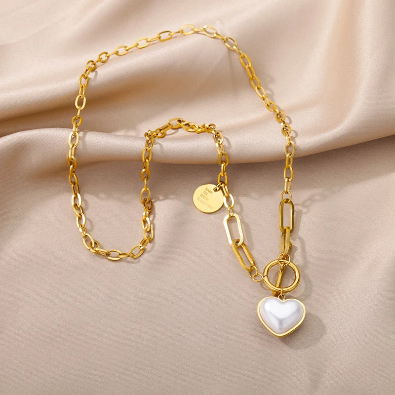 315L Gold Heart Layered Necklace