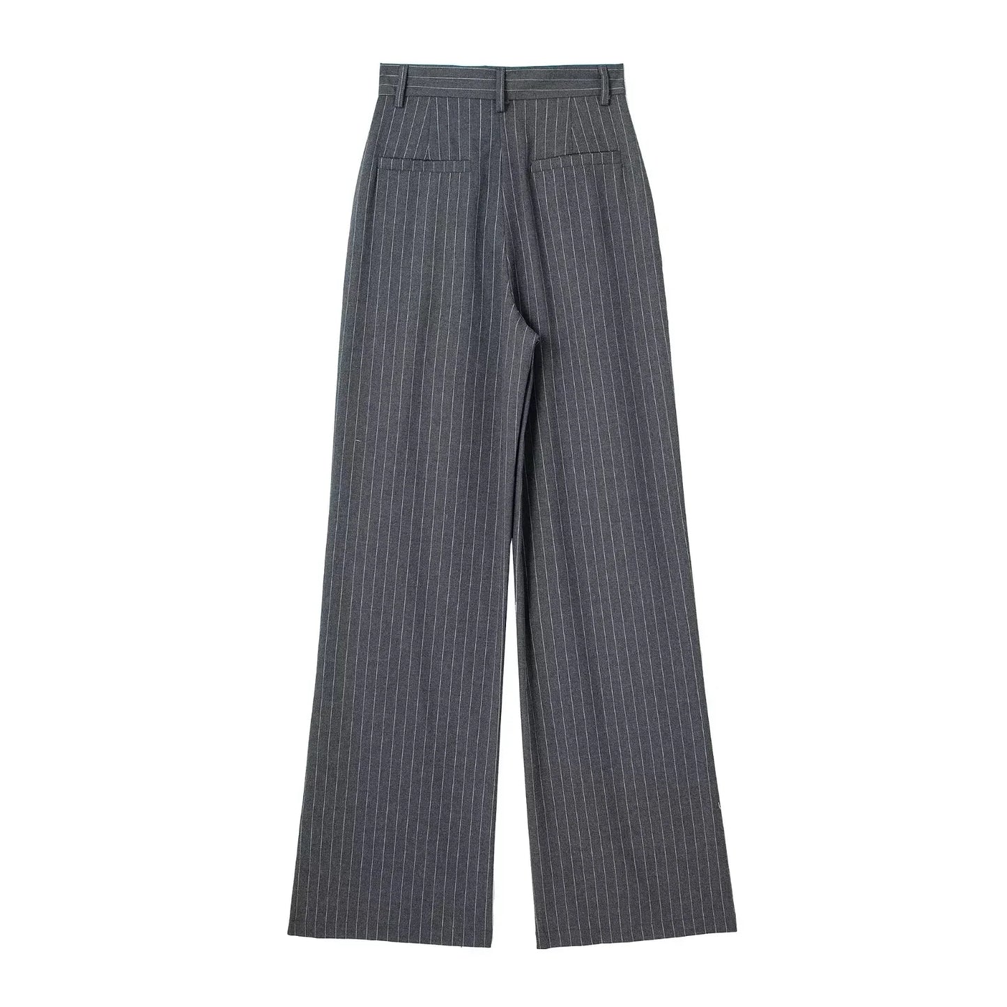 Women's Formal Striped Baggy High-Waist Suit Pants