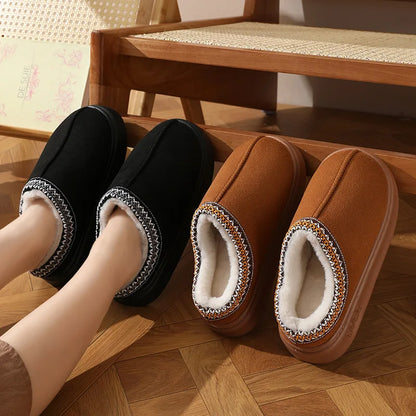 Fluffy Winter Platform Slippers