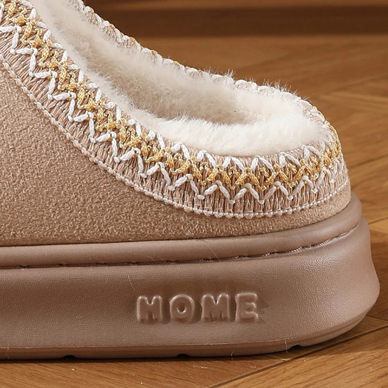 Fluffy Winter Platform Slippers