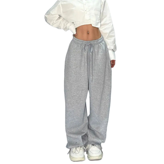 Women's Y2K Lace-Up Baggy Sweatpants