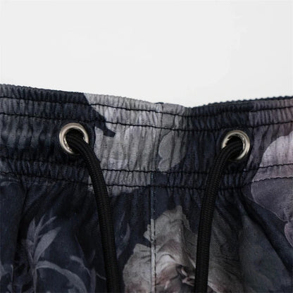'Rose Design' Embroidery Fitness Shorts