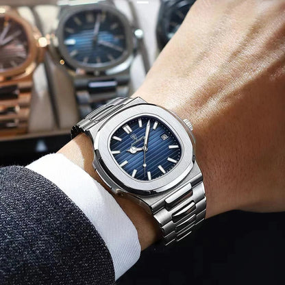 Square Stainless Steel Quartz Watch