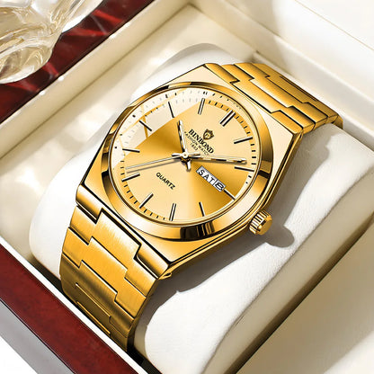 Dual-Date Stainless Quartz Watch