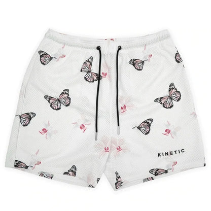'Rose Design' Embroidery Fitness Shorts