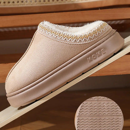 Fluffy Winter Platform Slippers