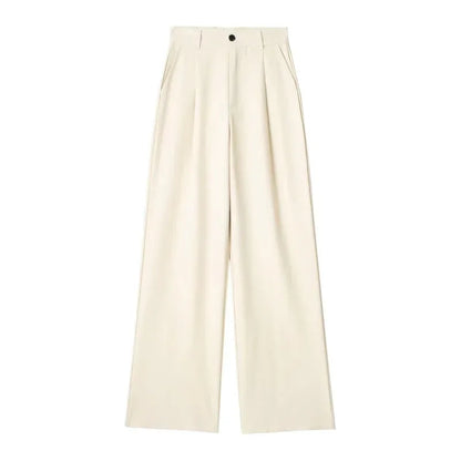 Women's Formal Striped Baggy High-Waist Suit Pants