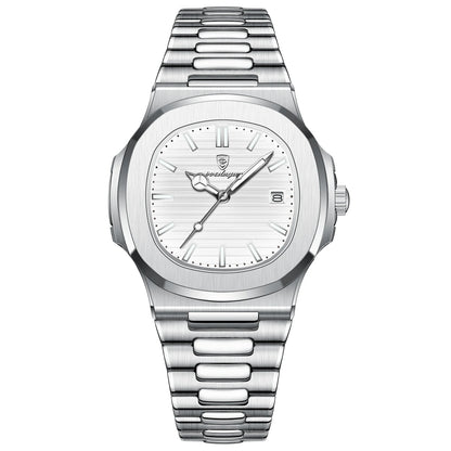 Square Stainless Steel Quartz Watch