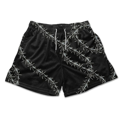 Y2K Christian Angel Gym Shorts with Pockets