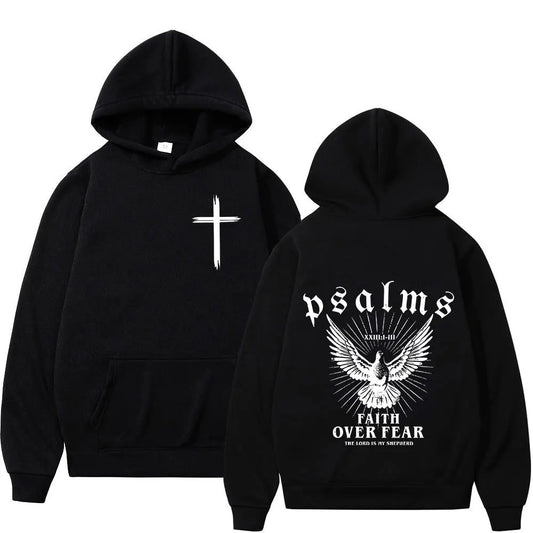 Christian 'Faith Over Fear' Bible Verse Hoodies