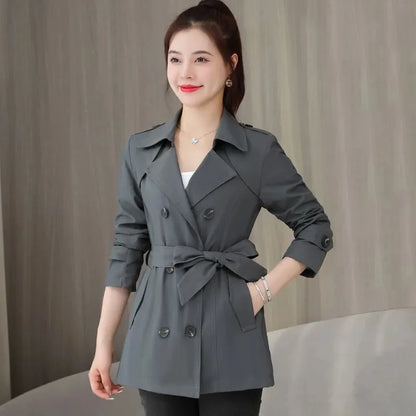 Women's 2024 Belted Spring Windbreaker