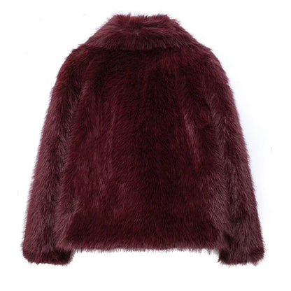 Women's 2024 Plush Faux Fur Coat