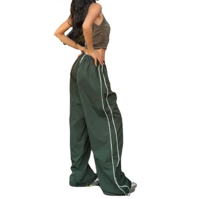 Y2K Drawstring Cargo Parachute Pants