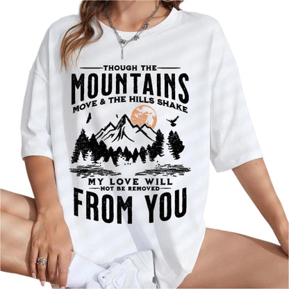 Sunset Mountain & Sun Print Top