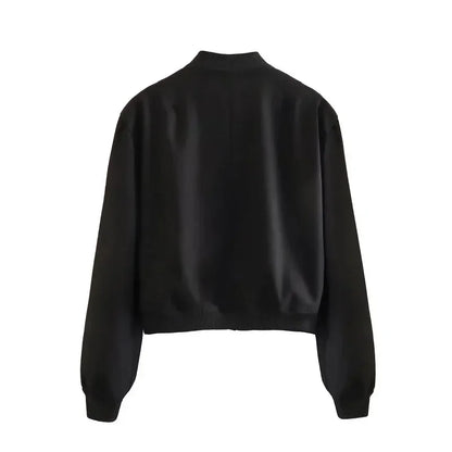 Women's Cropped Aviator Bomber Jacket