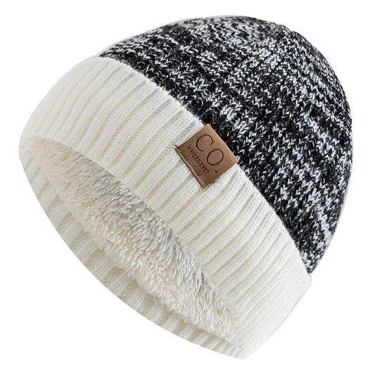 Two-Tone Fleece-Lined Beanie