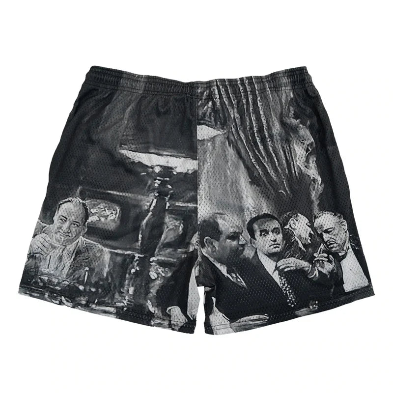 'Rose Design' Embroidery Fitness Shorts