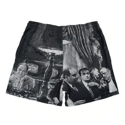 'Rose Design' Embroidery Fitness Shorts