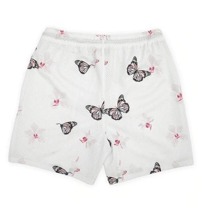 'Rose Design' Embroidery Fitness Shorts