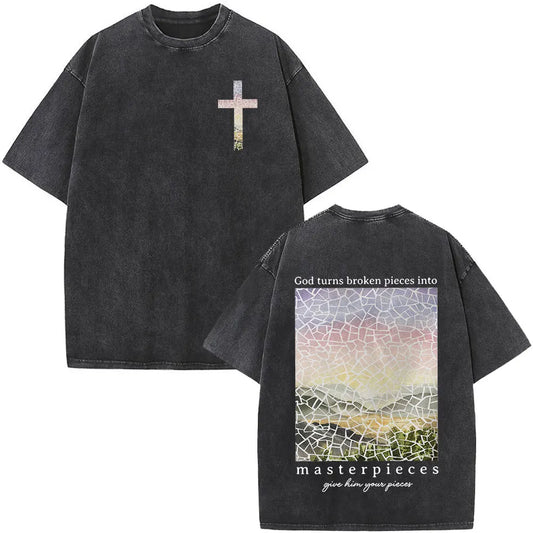 Vintage Harajuku Bible Verse Oversized T-Shirt