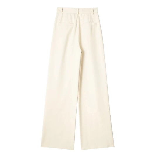 Women's Formal Striped Baggy High-Waist Suit Pants