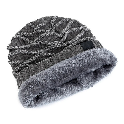 Winter Fur-Lined Slouchy Star Beanie