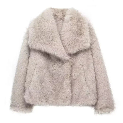 Women's 2024 Plush Faux Fur Coat