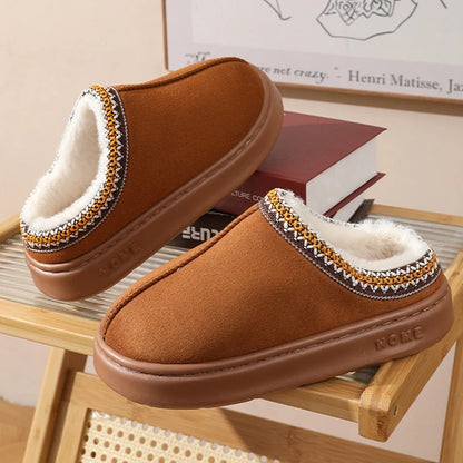 Fluffy Winter Platform Slippers